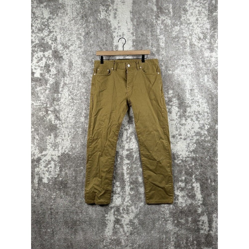 Buck Mason Khaki Brown Maverick Slim Cowboy Twill Pants Size 33x34